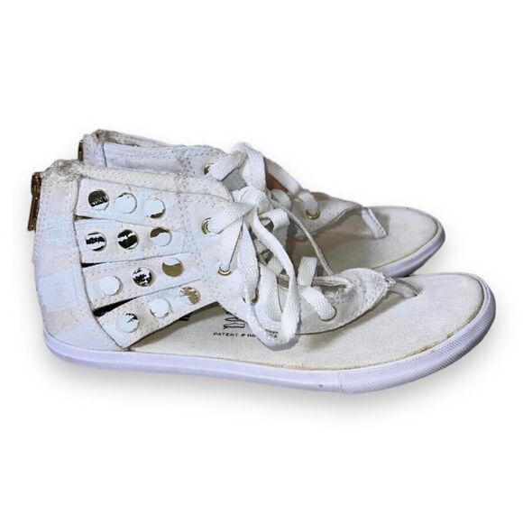 Converse Chuck Taylor CT Gladiator Hi White /Gold 547243F Women's 6 - Picture 4 of 11